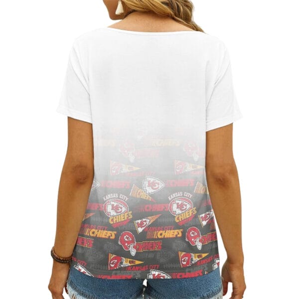 Kansas City Chiefs Personalized V-neck Women T-shirt AGC114 - Image 3