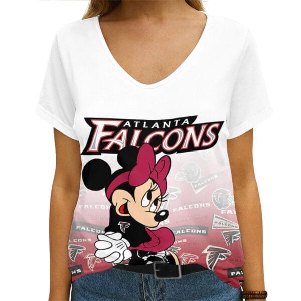Atlanta Falcons Personalized V-neck Women T-shirt AGC115