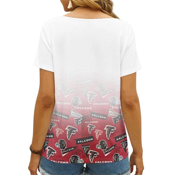 Atlanta Falcons Personalized V-neck Women T-shirt AGC115 - Image 3