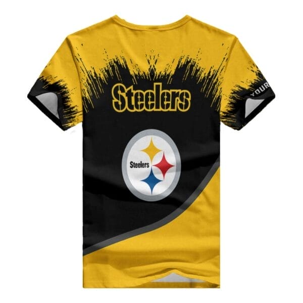 Pittsburgh Steelers Personalized V-neck Women T-shirt BG481 - Image 3