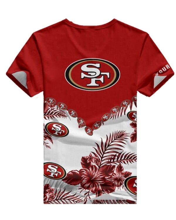 San Francisco 49ers Personalized V-neck Women T-shirt BG484 - Image 2