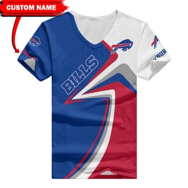 Buffalo Bills Personalized V-neck Women T-shirt BG493 - Image 2