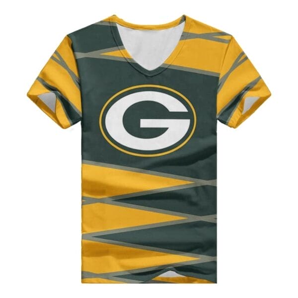 Green Bay Packers V-neck Women T-shirt BG499 - Image 2