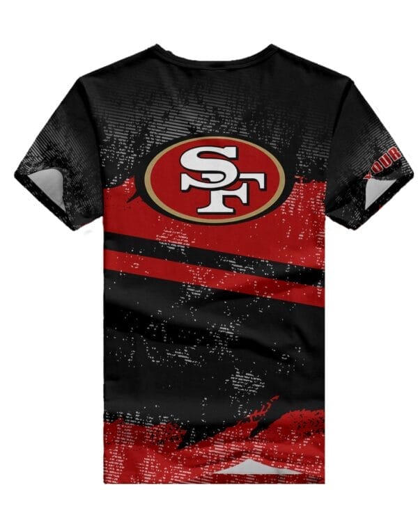 San Francisco 49ers Personalized V-neck Women T-shirt BG629 - Image 2