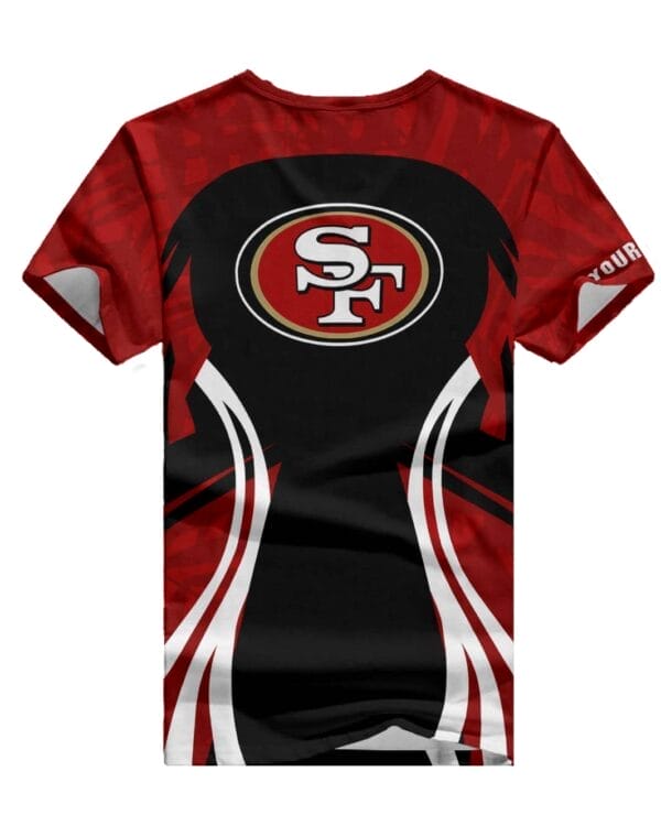 San Francisco 49ers Personalized V-neck Women T-shirt BG635 - Image 2