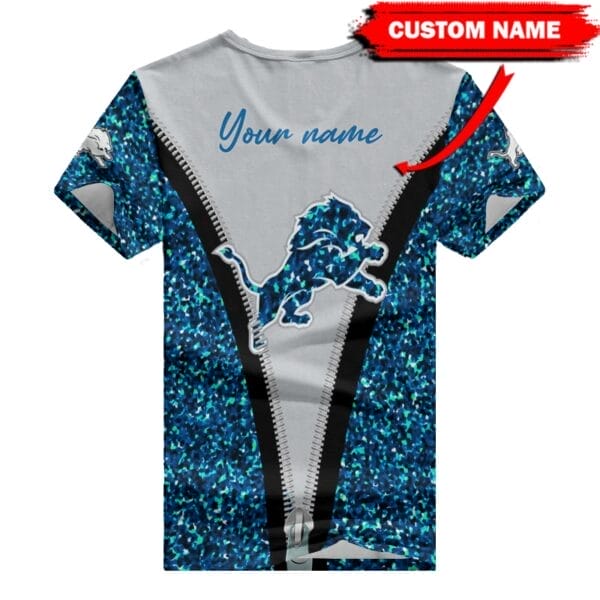 Detroit Lions Personalized V-neck Women T-shirt BG663 - Image 3