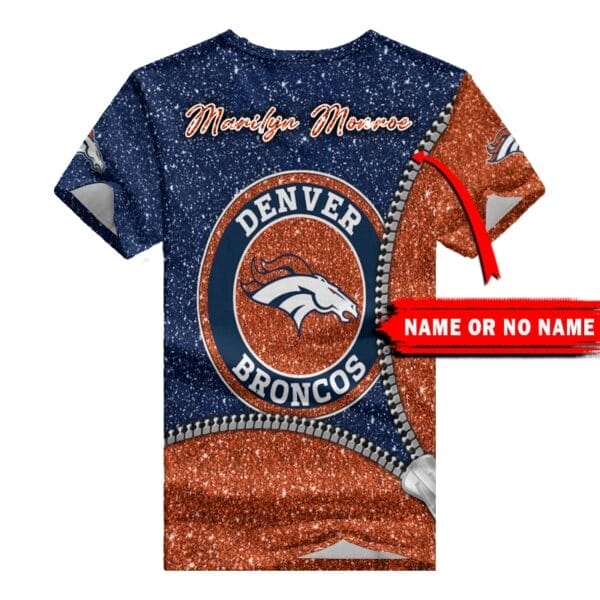 Denver Broncos Personalized V-neck Women T-shirt BG671 - Image 3