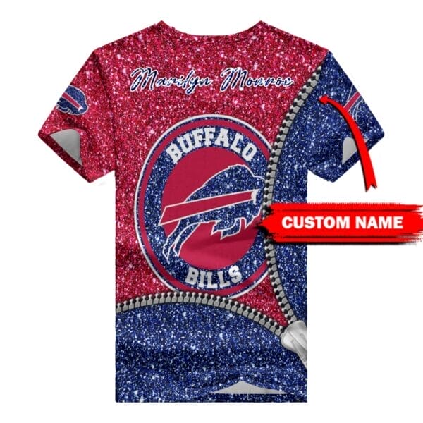Buffalo Bills Personalized V-neck Women T-shirt BG674 - Image 3