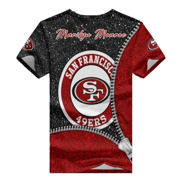 San Francisco 49ers Personalized V-neck Women T-shirt BG678 - Image 3