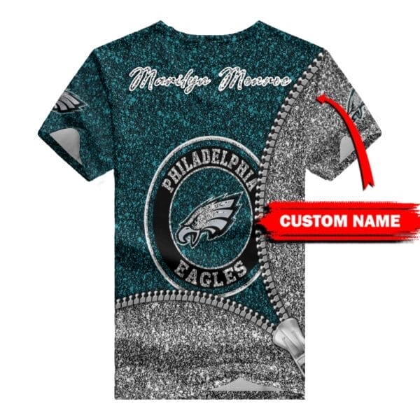Philadelphia Eagles Personalized V-neck Women T-shirt BG679 - Image 3
