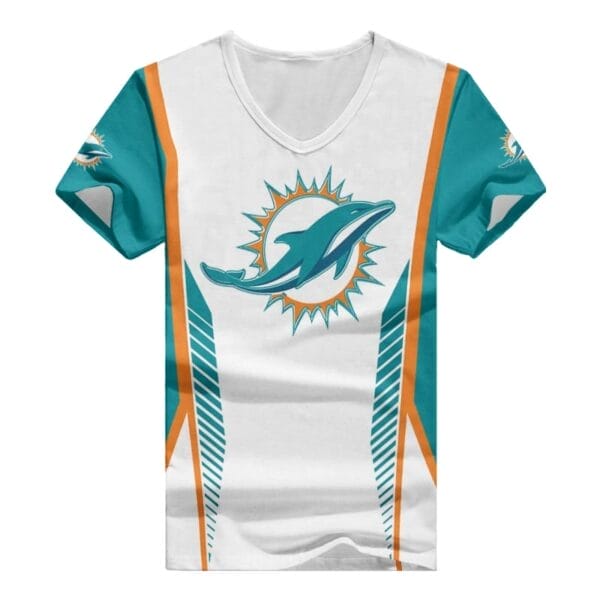 Miami Dolphins V-neck Women T-shirt BG861 - Image 2