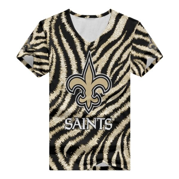 New Orleans Saints Personalized V-neck Women T-shirt BG962 - Image 2