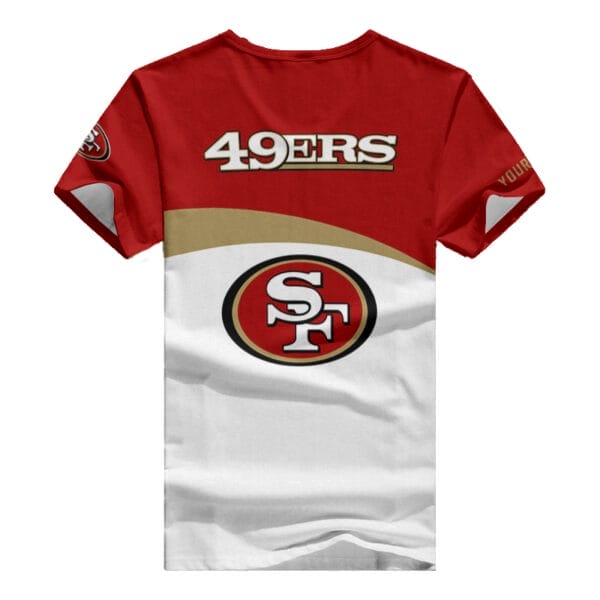 San Francisco 49ers Personalized V-neck Women T-shirt BG989 - Image 3
