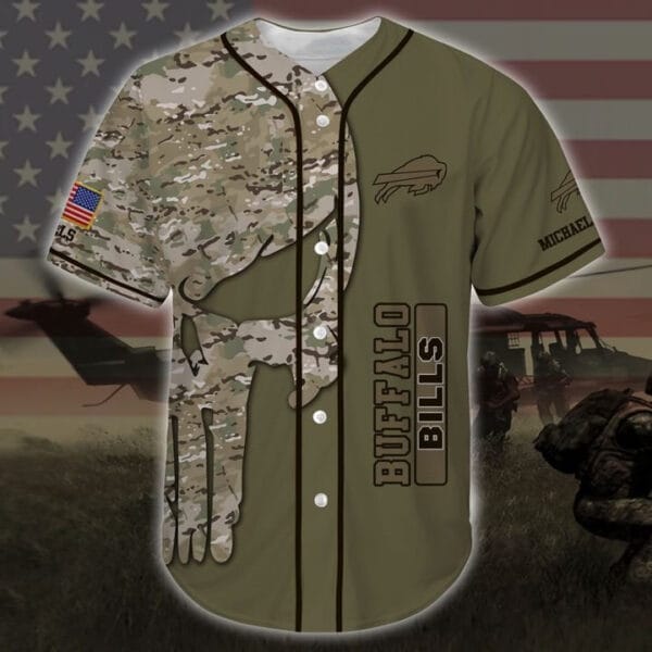 Buffalo Bills Personalized Baseball Jersey BG145 - Image 2