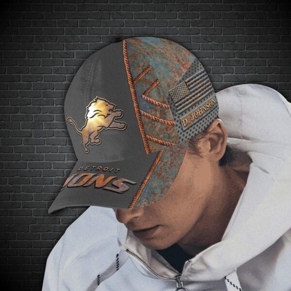 Detroit Lions Personalized Classic Cap BG186 - Image 2