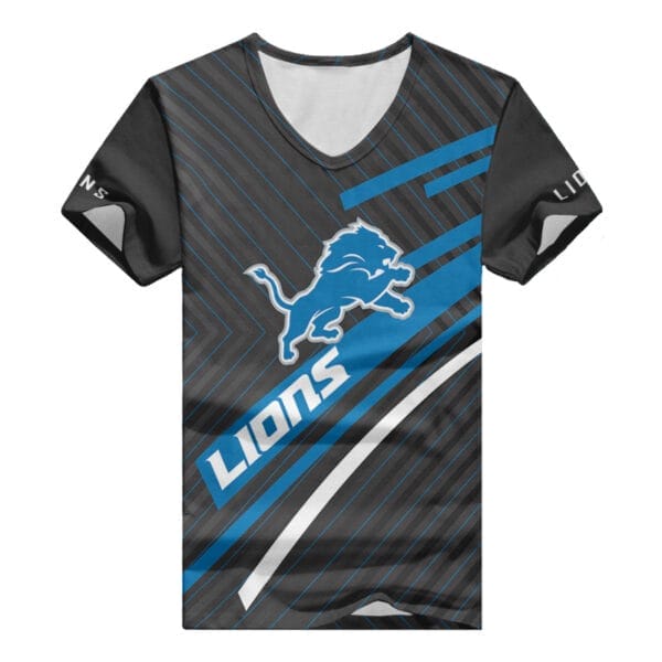 Detroit Lions Summer V-neck Women T-shirt BG333 - Image 2