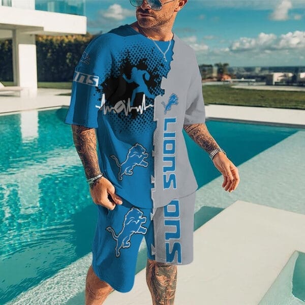 Detroit Lions T-shirt and Shorts BG266