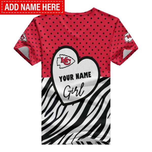 Kansas City Chiefs Personalized Summer V-neck Women T-shirt BG341 - Image 3
