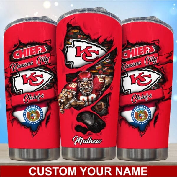 Kansas City Chiefs Personalized Tumbler BG236 - Image 2