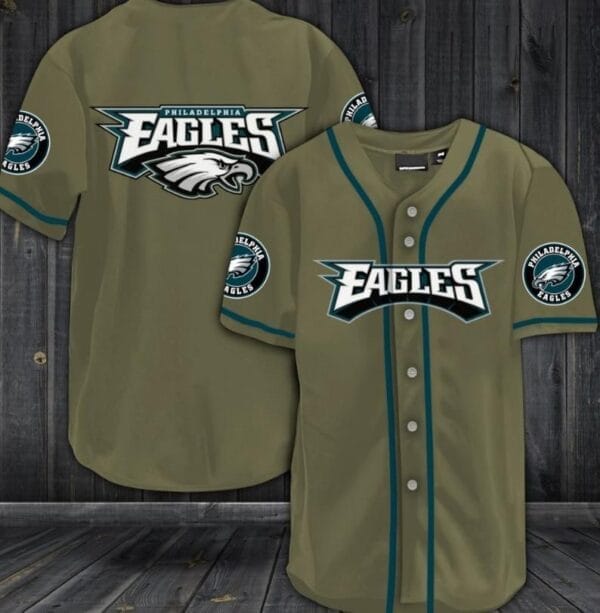 Philadelphia Eagles Baseball Jersey Shirt 75 - Image 2