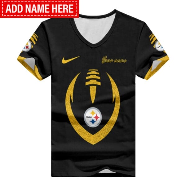 Pittsburgh Steelers Personalized Summer V-neck Women T-shirt BG374 - Image 2