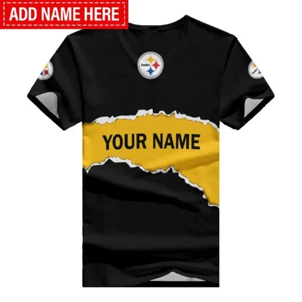 Pittsburgh Steelers Personalized Summer V-neck Women T-shirt BG377 - Image 3