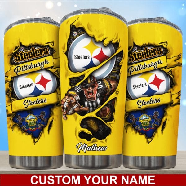 Pittsburgh Steelers Personalized Tumbler BG246 - Image 2