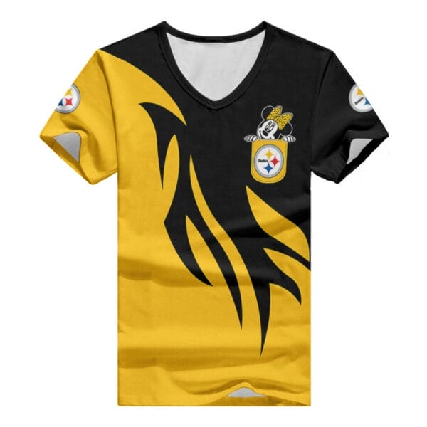 Pittsburgh Steelers Personalized V-neck Women T-shirt BG427 - Image 2
