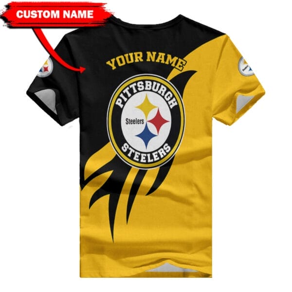 Pittsburgh Steelers Personalized V-neck Women T-shirt BG427 - Image 3