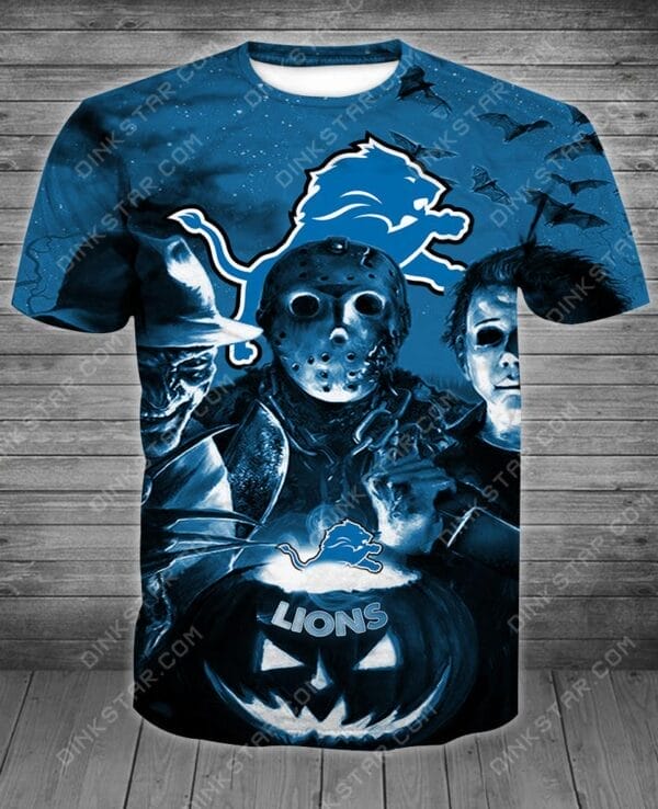Detroit Lions Halloween Limited Edition Unisex All Over Print Full 3D T-shirt Sweater Hoodie - Image 5