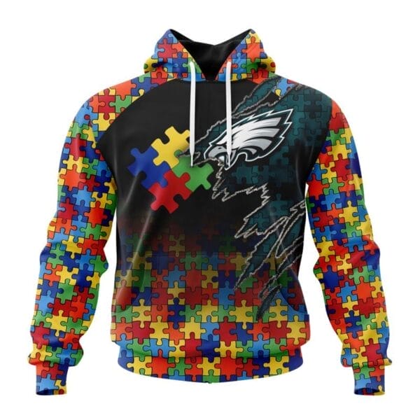 Philadelphia Eagles Special Autism Awareness Design Hoodie Zip Hoodie T-shirt Sweatshirt