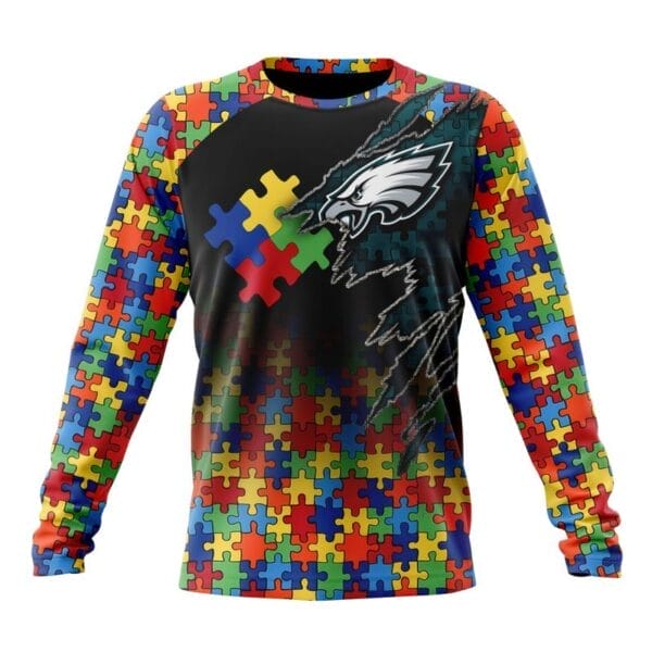 Philadelphia Eagles Special Autism Awareness Design Hoodie Zip Hoodie T-shirt Sweatshirt - Image 4