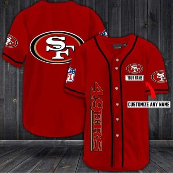 San Francisco 49ers Personalized Baseball Jersey Shirt 23 - Image 5