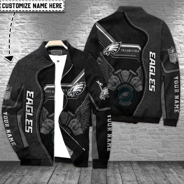 Philadelphia Eagles Personalized Bomber Jacket BGBBJ1003
