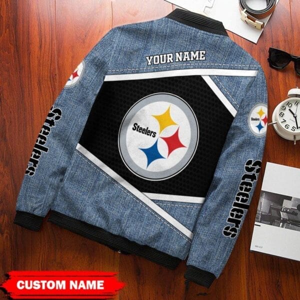 Pittsburgh Steelers Personalized Bomber Jacket BG877 - Image 3