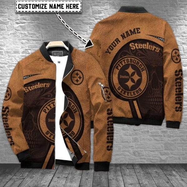 Pittsburgh Steelers Personalized Bomber Jacket BG904