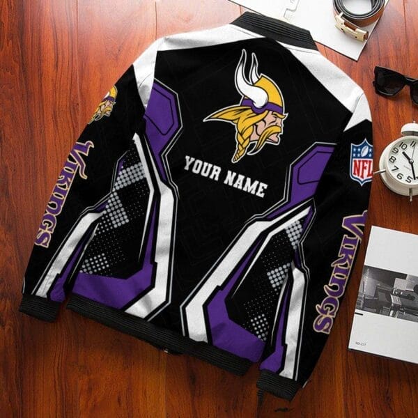 Minnesota Vikings Personalized Bomber Jacket BGBBJ966 - Image 3