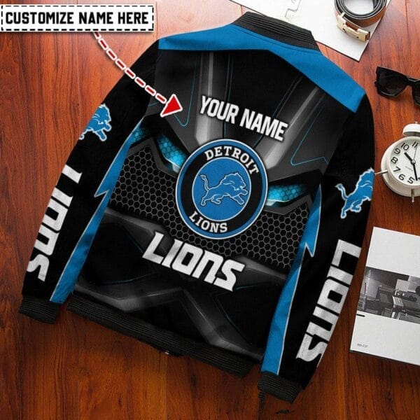 Detroit Lions Personalized Bomber Jacket BG533 - Image 2