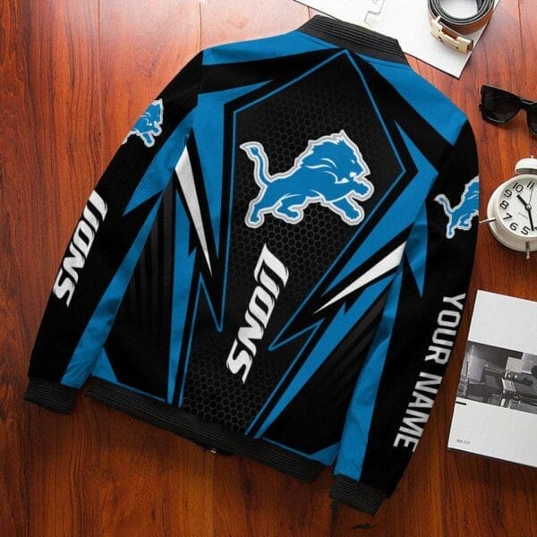 Detroit Lions Personalized Bomber Jacket BG639 - Image 2