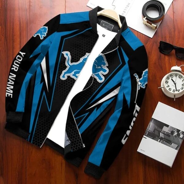 Detroit Lions Personalized Bomber Jacket BG639 - Image 3