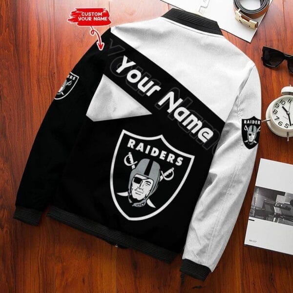 Las Vegas Raiders Personalized Bomber Jacket BG690 - Image 3