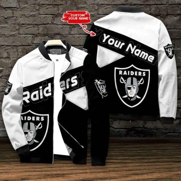 Las Vegas Raiders Personalized Bomber Jacket BG690