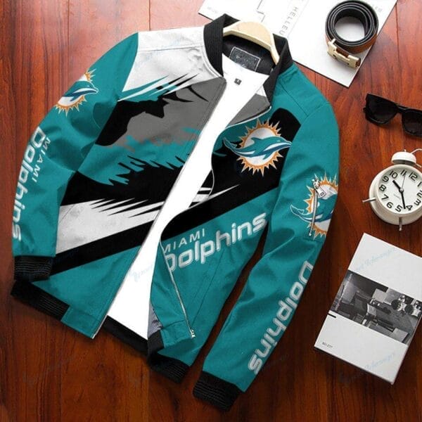 Miami Dolphins Personalized Bomber Jacket BG343 - Image 3