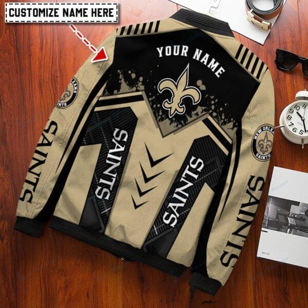 New Orleans Saints Personalized Bomber Jacket BG370 - Image 3