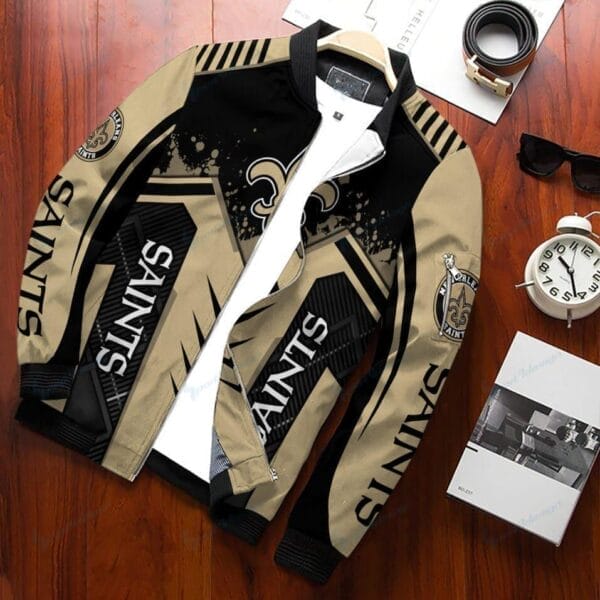 New Orleans Saints Personalized Bomber Jacket BG370 - Image 2
