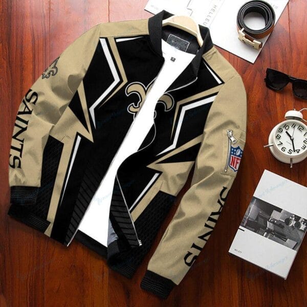New Orleans Saints Personalized Bomber Jacket BG480 - Image 3