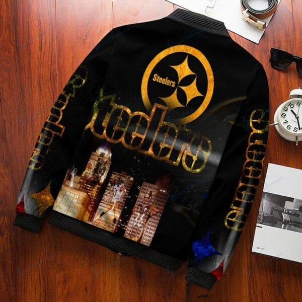 Pittsburgh Steelers Personalized Bomber Jacket BG337 - Image 2
