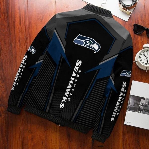 Seattle Seahawks Bomber Jacket 290 - Image 2