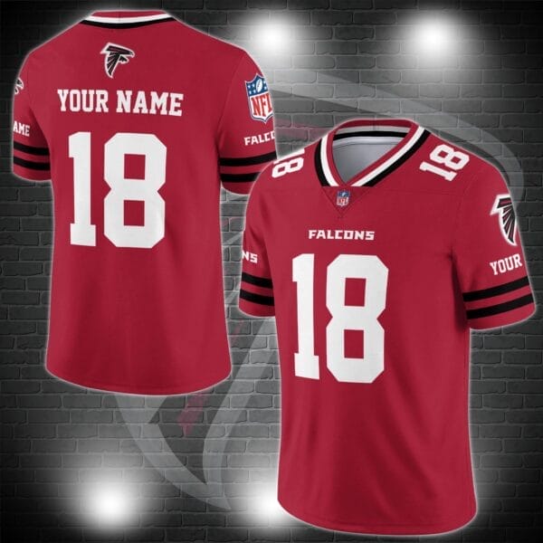 Atlanta Falcons Personalized V-neck Football Jersey Sport Gifts For Fan AZCVFJ062