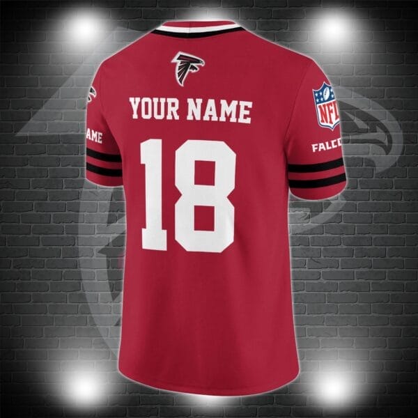 Atlanta Falcons Personalized V-neck Football Jersey Sport Gifts For Fan AZCVFJ062 - Image 3